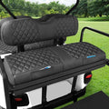 Rear Golf Cart Seat Covers for EZGO, Club Car, Yamaha, Rear/Back Golf Cart Seat Cover with Thick Vinyl Leather Comfortable Support Design, Breathable,2 Convenient Pockets