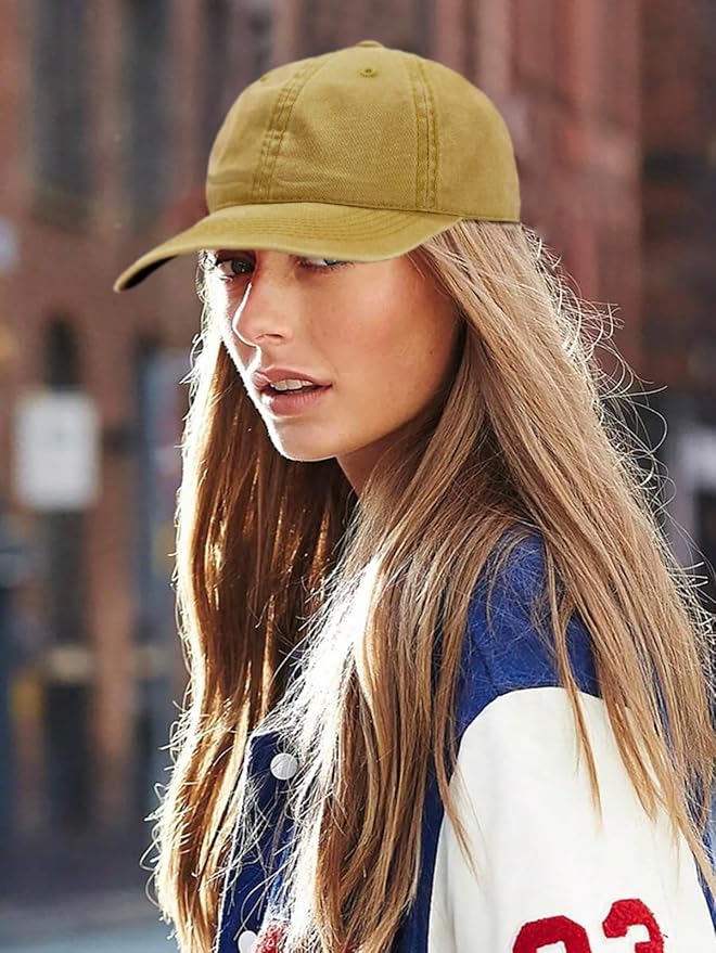 Edoneery Men Women Baseball Cap-Low Profile Adjustable Washed Cotton Golf Dad Hat
