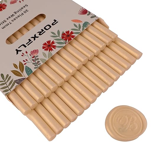 30 Pieces 7mm Sealing Wax Sticks by PORXFLY
