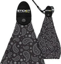 STICKIT Magnetic Golf Towel - Ultra-Absorbent with Waffle Weave Microfiber - Golf Towel with Magnet for Bags, Clubs & Carts - Removes Dirt, Grass, & Debris from Club Face - 29” x 29” (Black Paisley)