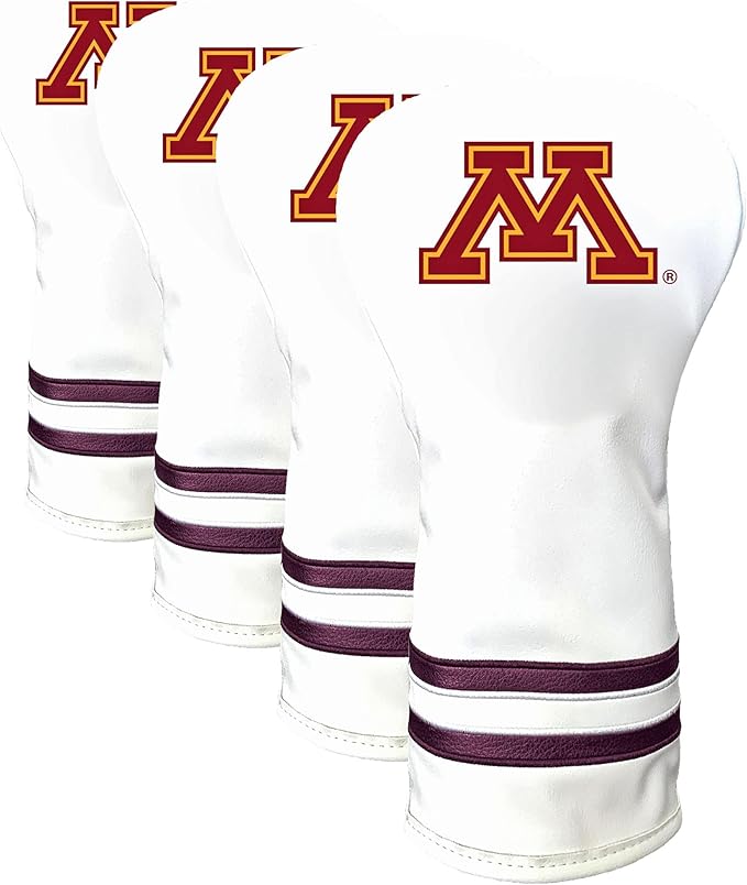 Team Golf NCAA White Vintage Driver Golf Club Headcover, Form Fitting Design, Retro Design