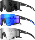 Kids Sunglasses Youth Baseball Sunglasses for Boys Girls Age 6-14 Sports UV400 Protection SunGlasses 3 Pack
