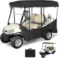 4 Passenger Golf Cart Enclosure for Club Car Tempo Onward 88" Extended Roof, 600D Waterproof Rain Driving Cover with Full Roll Up Clear Windows & Door for 4 Seater Club Car Enclosures