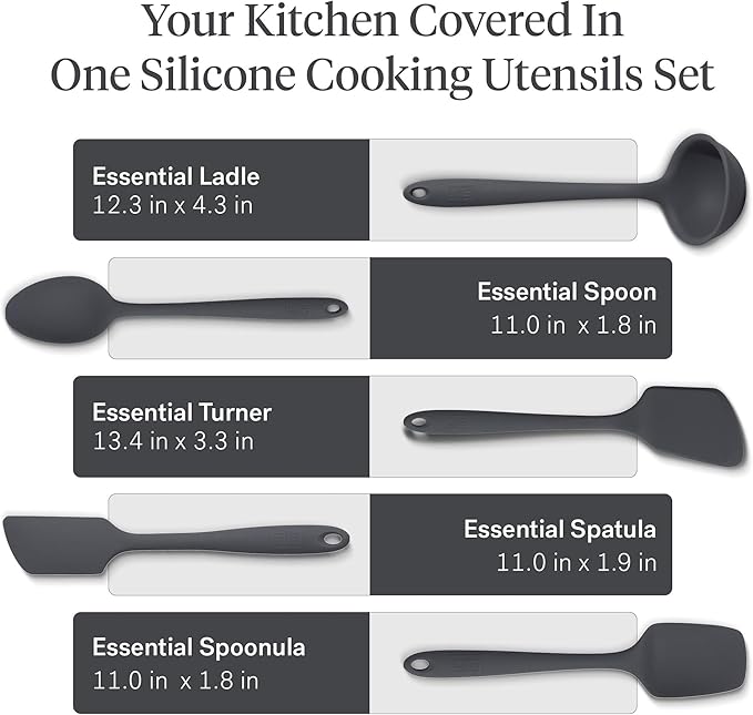 GIR: Get It Right 5 Piece Silicone Essentials Kitchen Utensils Set - Image 3
