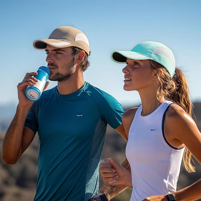 HH HOFNEN Quick Dry Baseball Cap Unstructured Running Cap Water-Resistant UPF 50+ Mesh Golf Sun Hats for Men Women