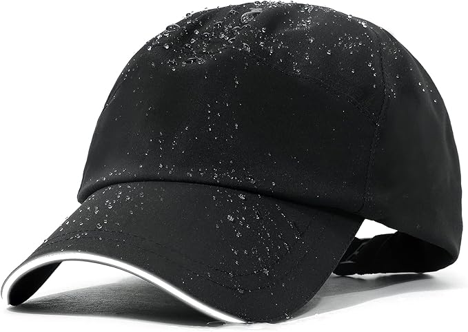 Mens Water-Resistant Baseball Cap Womens Rain Hat Foldable Outdoor Running Sun Fishing hat
