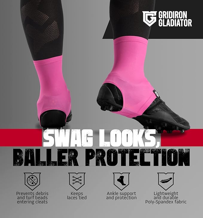 Gridiron Gladiator Cleat Covers - Football Spats - Football Cleat Cover - Cleat Spats for Soccer, Baseball & Softball
