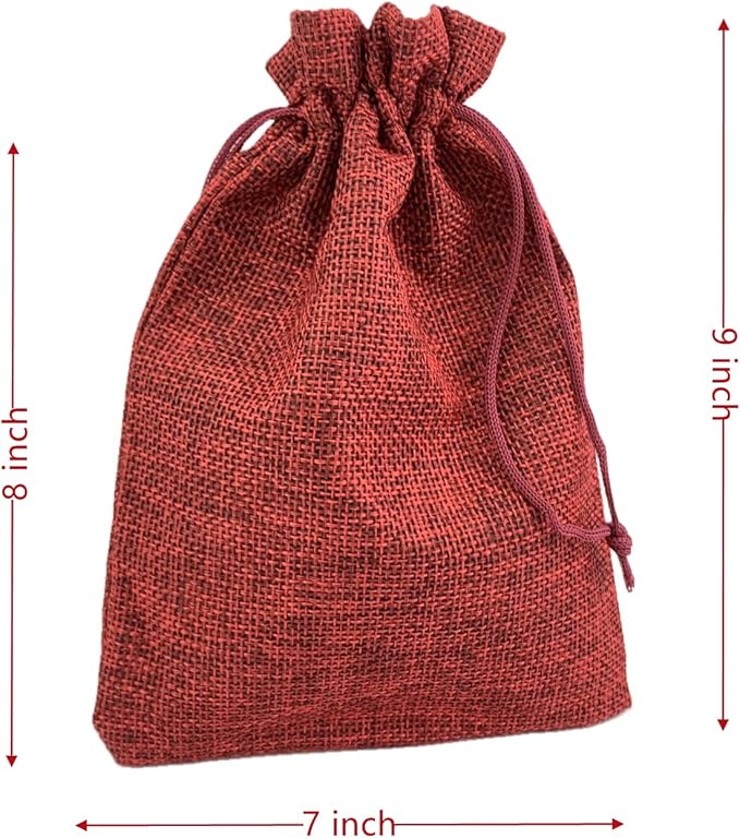 Palmhomee Pack of 25 Burlap Gift Bags - Image 2