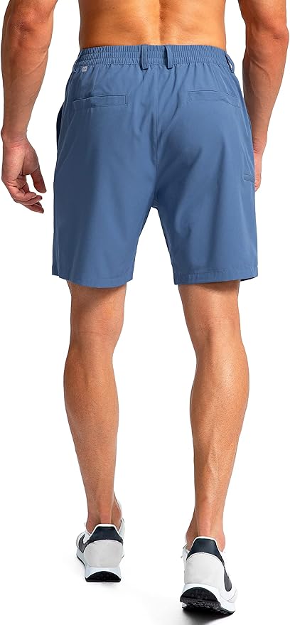Pinkbomb Men's Golf Shorts with 6 Pockets Stretch Quick Dry Hiking Work Dress Shorts for Men