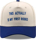 Two-Tone Cotton Baseball Cap with Embroidered Western Sayings - Adjustable Cowboy Style Hat for Men and Women