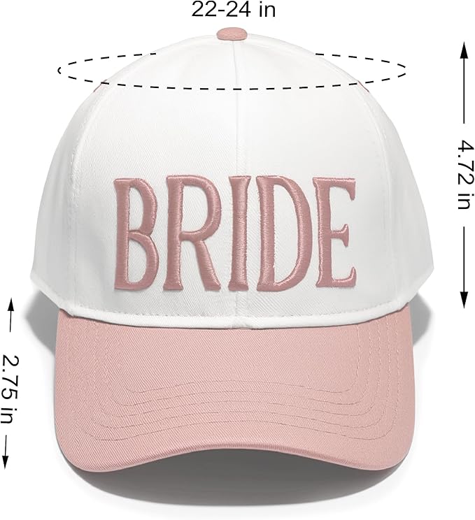 LADY&HOME Bride Baseball Hat,Bach Party Decorations,Bridal Shower Accessory,Bride to Be Gift,Bridesmaid Favor