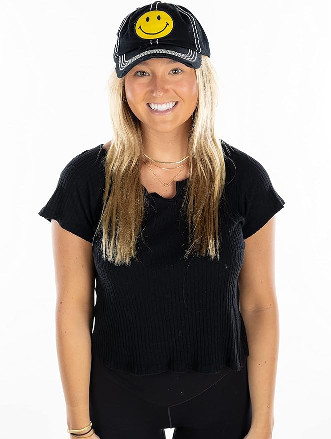 Funky Junque Distressed Vintage Baseball Cap - Embroidered Patch Women's Hat - Holiday, Lifestyle & Patriotic Designs