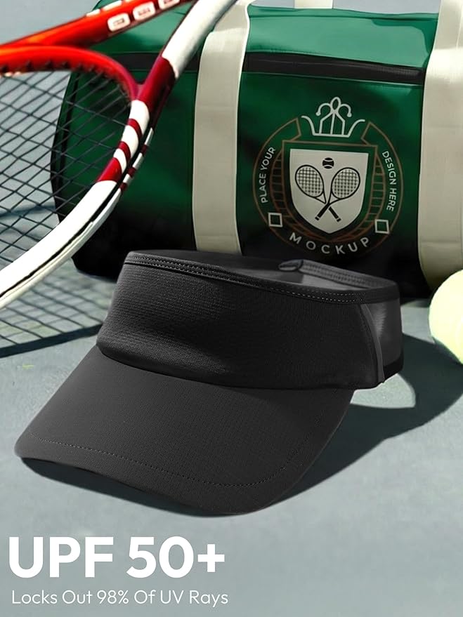 Sun Visor Hat for Women & Men UV Protection Lightweight Foldable Summer Sports for Running Tennis Golf Pickleball