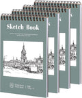 4 Pack Small Sketch Books, 5.5 x 8.5 Inch Mini Sketchbook, 68lb/100gsm Spiral by Prudiut