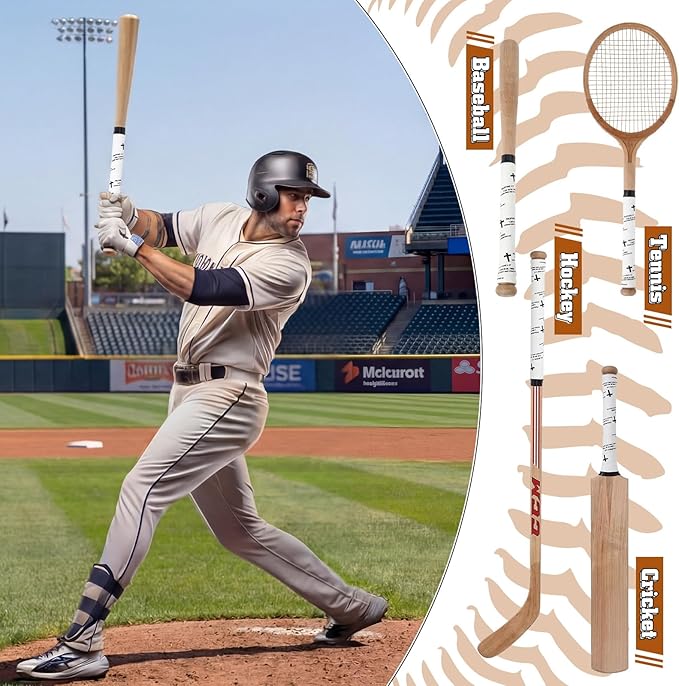 Sotiff 6 Pcs 43 Inch Cross Baseball Bat Grip Tapes 1.5 mm Precut and Full Adhesive Bat Tape for Softball Non Slip Religious Baseball Grip Tapes for Sports