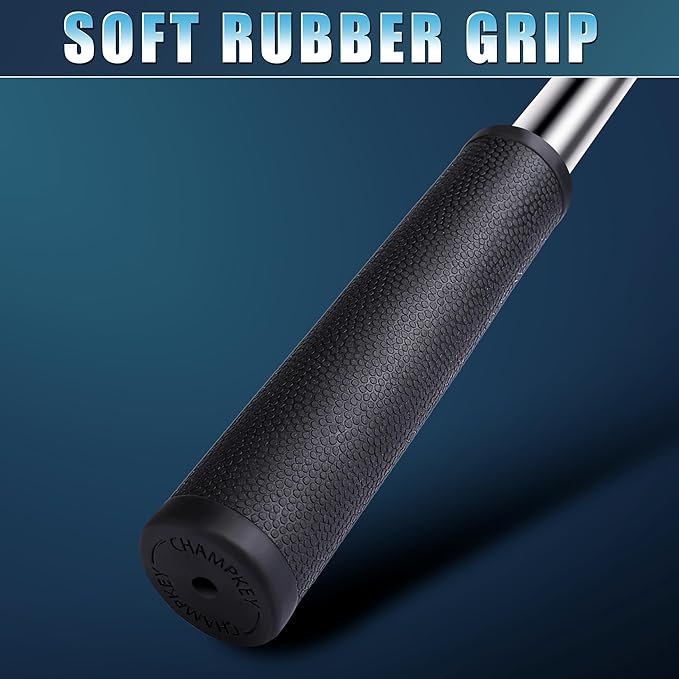 CHAMPKEY Pressure Golf Ball Retriever Performance Version - Thicken Stainless Steel Shaft with Rubber Grip Golf Retriever - Available in 9Ft / 12Ft / 14.5Ft / 16.3Ft