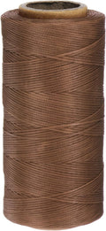 Uxcell 150D 0.8mm Flat Waxed Thread, 284 Yards, Light Brown, 1 Roll by uxcell