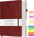 College Ruled Notebook, Large B5 Hardcover Leather Journal, 312 Numbered Pages by OFFIGIFT