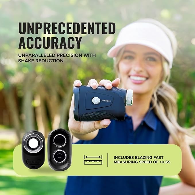 Pro Tour Golf Rangefinder with Slope - Range Finder Golf with Ultra-Strength Magnet - Laser Rangefinder with Slope Technology & Flag Pole Lock Vibration - Golf Range Finder