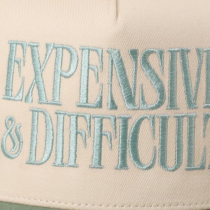 MIRMARU Two-Tone Vintage Canvas Trucker Hats for Men & Women, Adjustable Size Baseball Caps with Trendy Embroidered Design