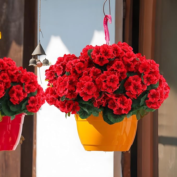 Hananona 24 Pcs Artificial Geranium Flowers - Image 3