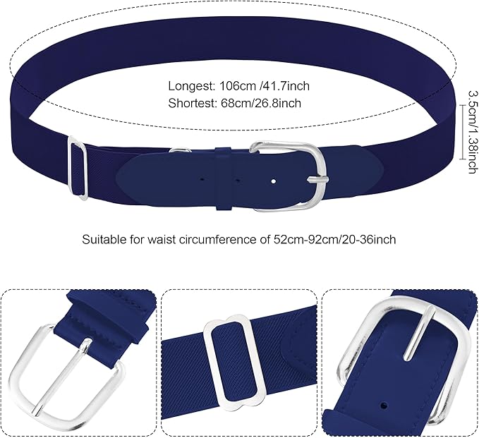 Dxhycc Youth Baseball Socks and Belt Combo Set Softball Baseball Socks and Elastic Waist Belt for Youth Boys Girls