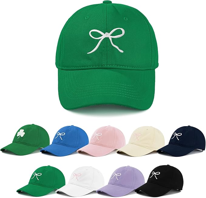 Zando Bow Baseball Cap for Women Men Girls Dad Trendy Adjustable Trucker Hat Cute Y2k Travel Golf Sports Sun Hats Accessories