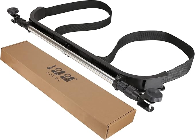 10L0L Upgraded Golf Cart Bag Holder Bracket for Most 2+2 Golf Cart Rear Seat with 1 Inch Square Tube,No Drilling Attachment Adjustable for Yamaha, EZGO and Club Car