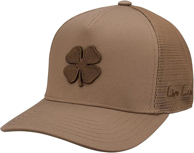 Black Clover Hardy 6 Unisex Adjustable Hat, 5-Panel Mesh Snapback, Curved Brim, Black
