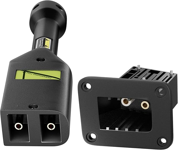 DRIVE UP EZGO TXT Medalist 36V PowerWise Charger Receptacle and W/Handle Plug, EZGO Charger Receptacle Fits EZGO TXT 1996-Up Electric Golf Cart, 73345-G01, 73063-G01