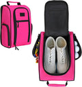 Goloni Golf Shoe Bag for Men Women, Ventilated Golf Shoe Bag with Side Pockets, Lightweight Portable Golf Shoe Carrier for Golf Shoes, Tees, Balls & Accessories,Pink
