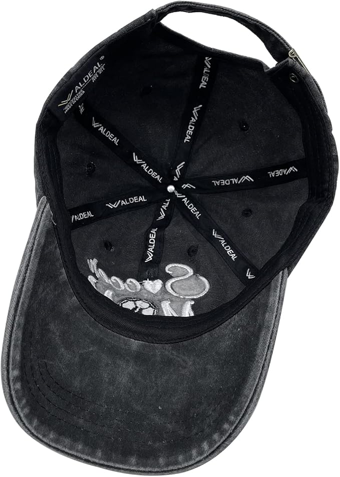 Waldeal Women's Adjustable Embroidered Soccer Mom Hat Washed Baseball Dad Cap