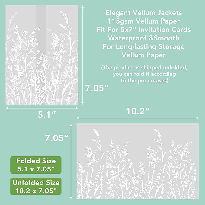SWANGSA 100 Pack Vellum Jackets - Image 2