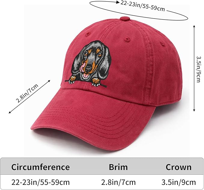 Pet Dog Lover Gifts,Embroidered Dog Baseball Hats for Men Women Dad Mom