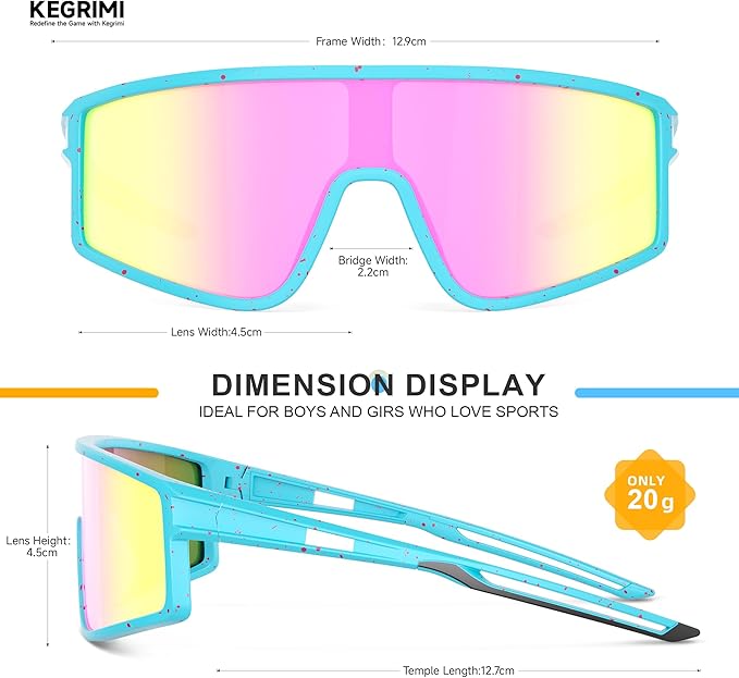 3 Pack Kids Sunglasses Youth Baseball Polarized Sun Glasses Sports Cycling Running for Boys Girls UV Protection
