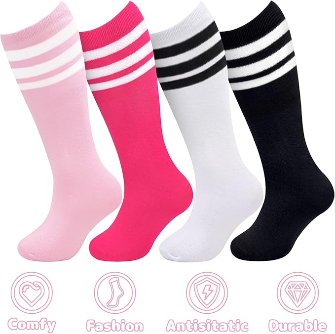 Olreco Toddler Soccer Socks Kids Baseball Socks Youth Softball Sock for Girls Boys Football Sock Boys Athletic Accessories