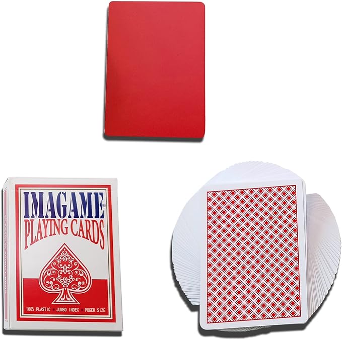 Plastic Playing Cards, Real Poker Size, Casino Quality, Jumbo Index, - Image 4