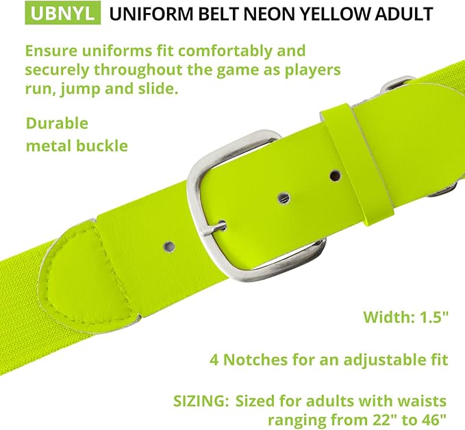 Champion Sports Baseball & Softball Belt – Stretch Fit Uniform Belt for Youth & Adult Players, Multiple Colors