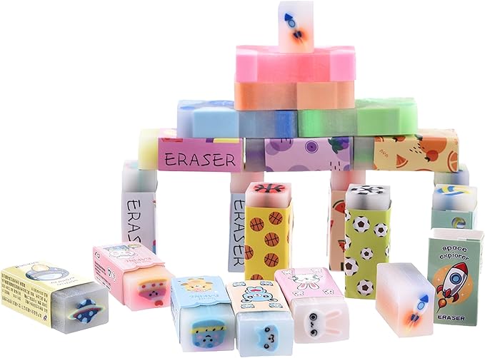 23PCS Big Fun Cute Animal Fruit Pencil Erasers - Image 6
