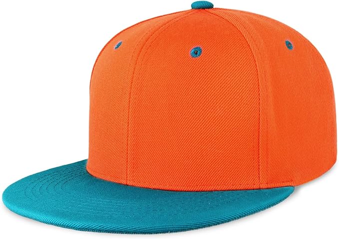 CHOK.LIDS Flat Bill Visor Classic Snapback Hat Blank Adjustable Brim High Top End Trendy Color Style Plain Tone Baseball Cap
