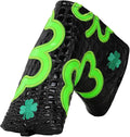 Craftsman Golf Green Lucky Clover Driver Wood Hybrid Headcover Blade Mallet Putter Cover for Scotty Cameron Taylormade Odyssey Also for Custom Version with Your Name Stitched