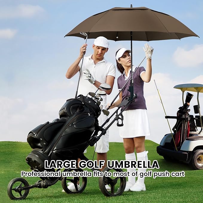 ZOMAKE Golf Umbrella Windproof, Extra Large Oversized Heavy Duty Double Canopy for Rain, Sports Games & Push Cart(51/54/62/68/72Inch)