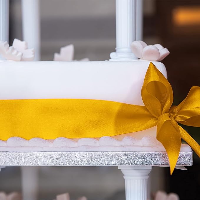 Humphrey's Craft 4 Inch Gold Double Faced Satin Ribbon - Image 5