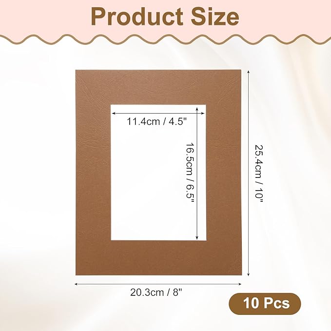 uxcell 10Pcs Picture Mats, 8 x 10 Mat Board Center - Image 2