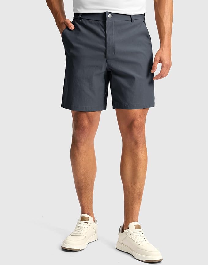 G Gradual Men's Golf Dress Shorts 5"/ 7"/ 9" Stretch Casual Work Flat Front Shorts for Men with 3 Pockets Quick Dry