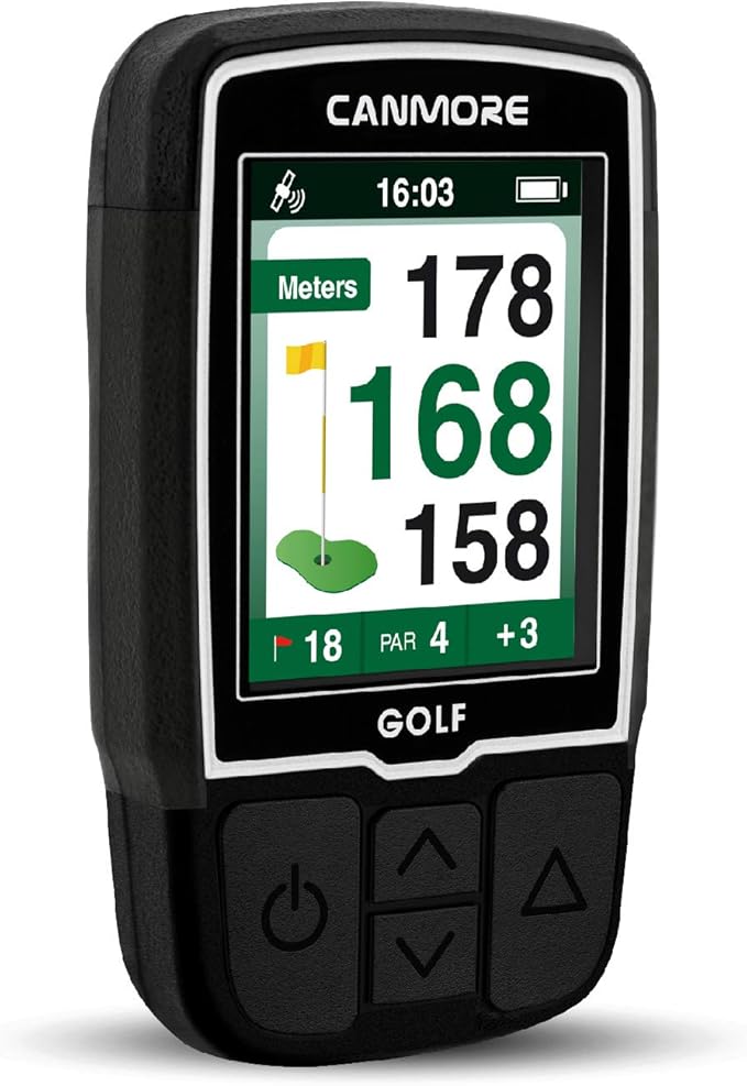 CANMORE HG200 Golf GPS - Water Resistant Full Color 2-Inch Display with 41,000+ Essential Golf Course Data and Score Sheet - Free Courses Worldwide and Growing (Black)