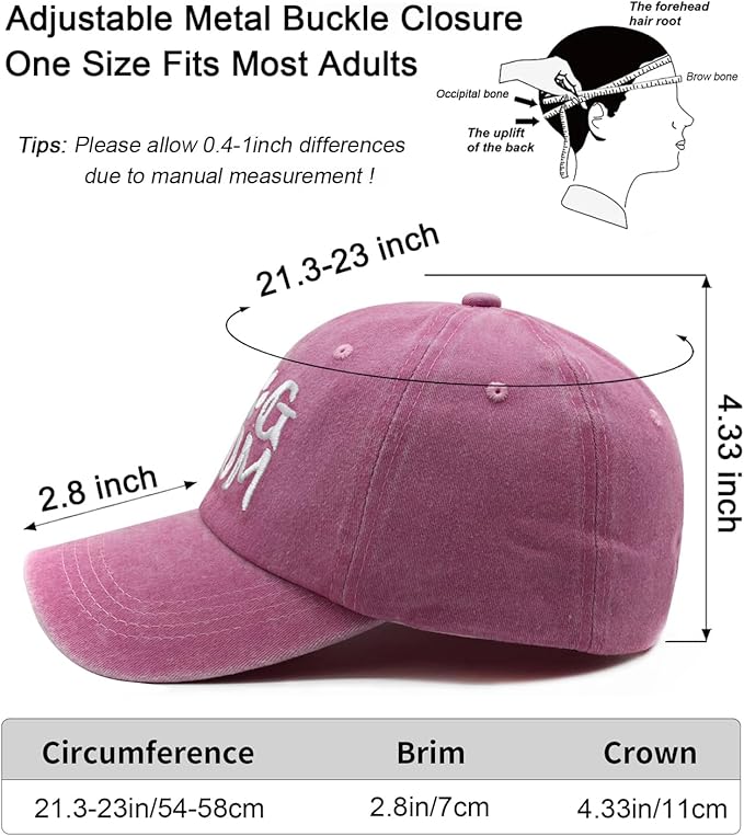 Waldeal Women's Embroidered Dog Mom Hat Adjustable Denim Baseball Cap