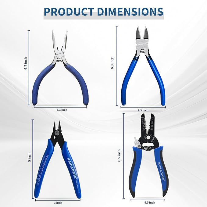 KAIHAOWIN 4-Piece Pliers Set, Small Hand Tools - Image 2
