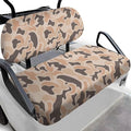 Bulopur Duck Hunting Camo Golf Cart Seat Covers Set Tropical Ezgo Golf Cart Dust Covers for Bench and Backrest, Removable Golfcart Accessory