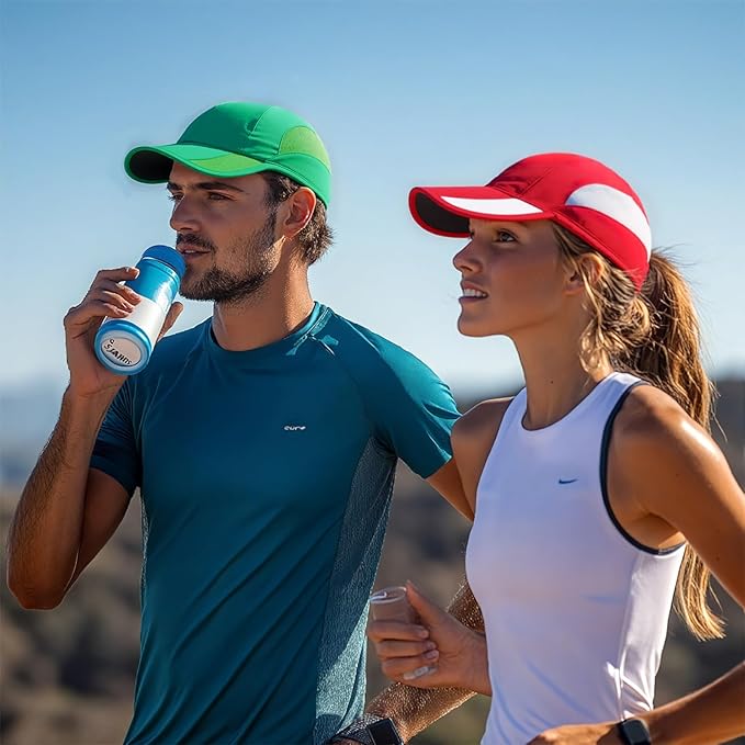 HH HOFNEN Quick Dry Baseball Cap Unstructured Running Cap Water-Resistant UPF 50+ Mesh Golf Sun Hats for Men Women